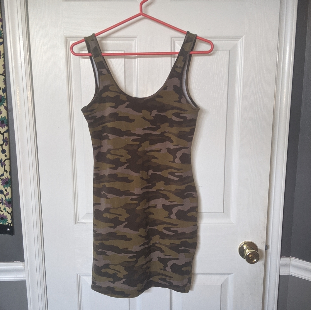express camo bodycon dress